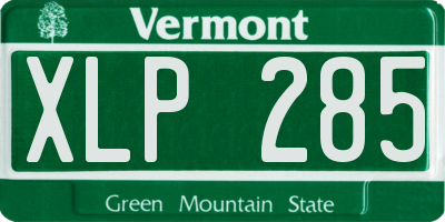 VT license plate XLP285