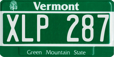 VT license plate XLP287