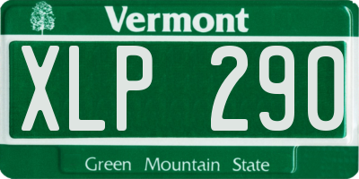 VT license plate XLP290