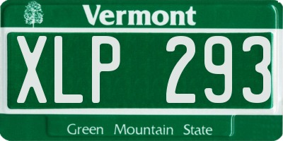 VT license plate XLP293