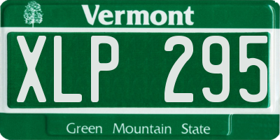 VT license plate XLP295