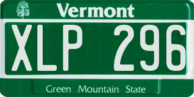 VT license plate XLP296