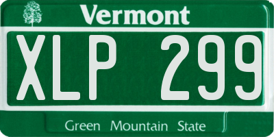VT license plate XLP299