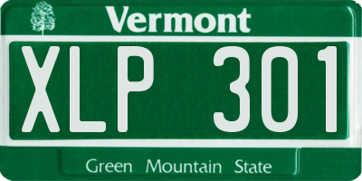 VT license plate XLP301