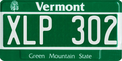 VT license plate XLP302