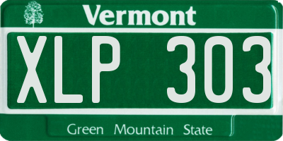 VT license plate XLP303