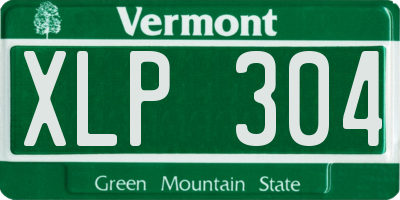 VT license plate XLP304