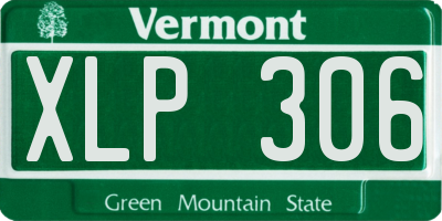 VT license plate XLP306