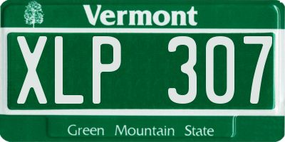 VT license plate XLP307