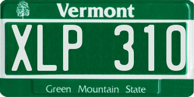 VT license plate XLP310