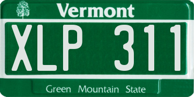 VT license plate XLP311