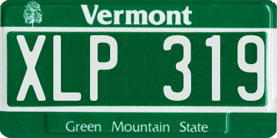 VT license plate XLP319