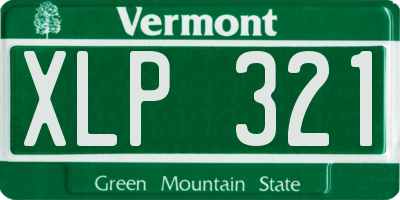 VT license plate XLP321