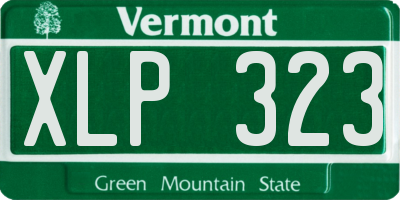 VT license plate XLP323