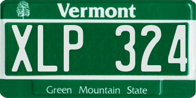 VT license plate XLP324