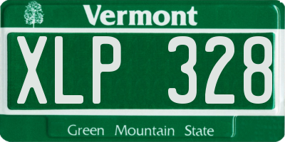 VT license plate XLP328