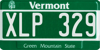 VT license plate XLP329