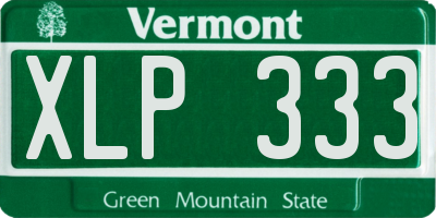VT license plate XLP333
