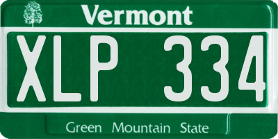 VT license plate XLP334