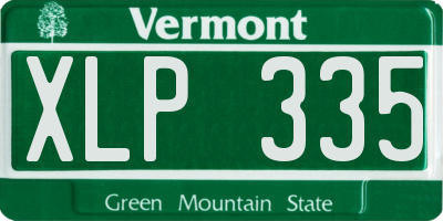 VT license plate XLP335