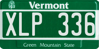 VT license plate XLP336