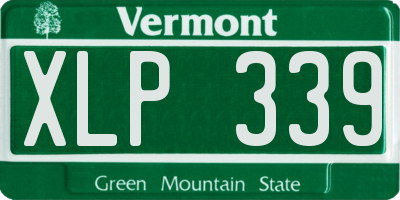 VT license plate XLP339