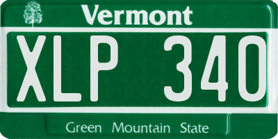VT license plate XLP340