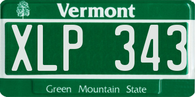 VT license plate XLP343