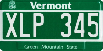 VT license plate XLP345