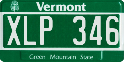 VT license plate XLP346