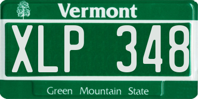 VT license plate XLP348