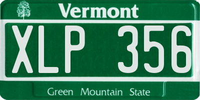 VT license plate XLP356