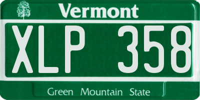 VT license plate XLP358
