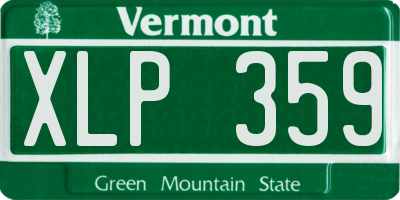 VT license plate XLP359