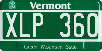 VT license plate XLP360