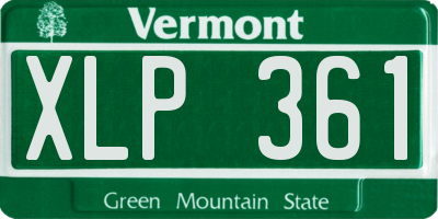 VT license plate XLP361