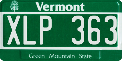 VT license plate XLP363