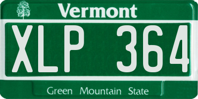 VT license plate XLP364