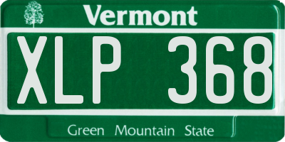 VT license plate XLP368