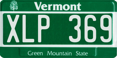 VT license plate XLP369