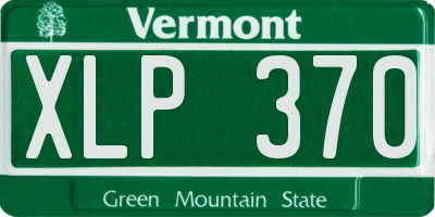 VT license plate XLP370