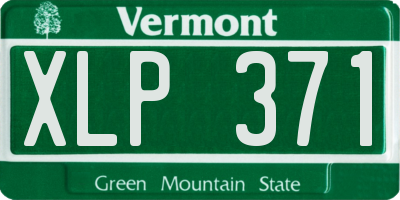 VT license plate XLP371