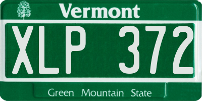 VT license plate XLP372
