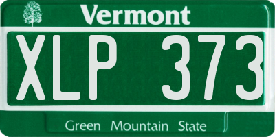 VT license plate XLP373