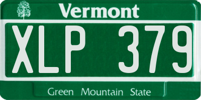 VT license plate XLP379