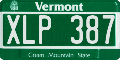 VT license plate XLP387