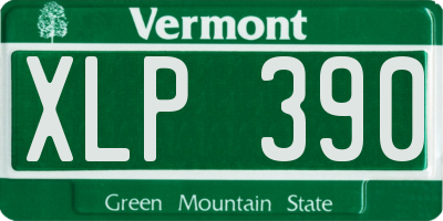 VT license plate XLP390