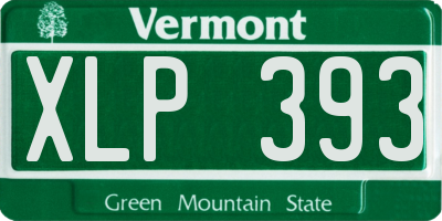 VT license plate XLP393