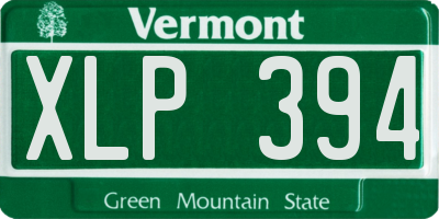 VT license plate XLP394
