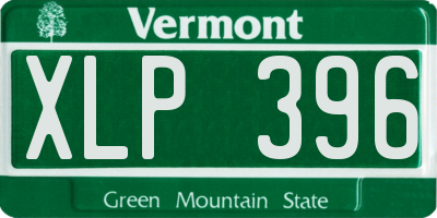 VT license plate XLP396